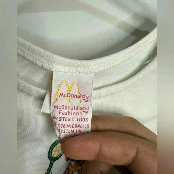 Vintage 1978 McDonald’s By Stevie Togs Embroidered Top Size 6X - Picture 2 of 6